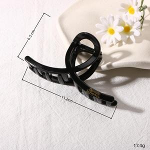 Pince à cheveux en plastique brillant de 11 cm, design croisé, simple et tendance, pour femmes, idéale pour les bals et l'usage quotidien - Product Image 3