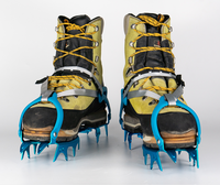 Crampons de Glace Antidérapants pour Escalade Extérieure -S3, Légers et Portables, en Alliage d'Aluminium 7075, 14 Dents
