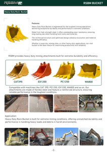 บุ้งกี๋ขุดเหมือง Global Supply Rsbm กว้าง 2400 มม. ผลิตจากเหล็กความแข็งแรงสูง - Product Image 4