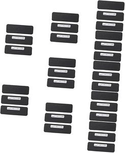 Étiquettes nominatives personnalisables vierges en plastique, <span class=keywords><strong>cartes</strong></span> badges durables en PVC pour événements, salles de classe, bureaux avec attache à épingle ou clip - Product Image 5