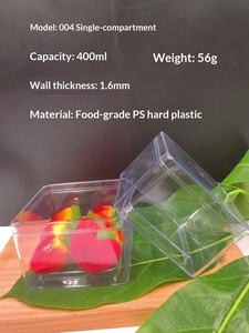 Caja Transparente Cuadrada Personalizada 2026, Caja de Plástico con Tapa para Exhibición de Alimentos, ODM, Caja para Dulces de Boda - Product Image 5
