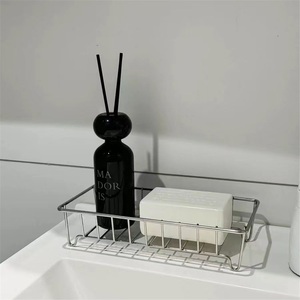 Punch-free Minimalist Ins Wind Zinc Alloy <b>Corner</b> Mounted Drainage Storage Rack for Bathroom Lotion Bottle and Shower Gel - Product Image 2