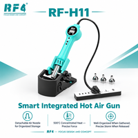 Pistolet à air chaud intelligent RF4 H11 avec buse détachable et rangement 500 ℃   Chauffage concentré léger et portable pour la réparation de tablettes