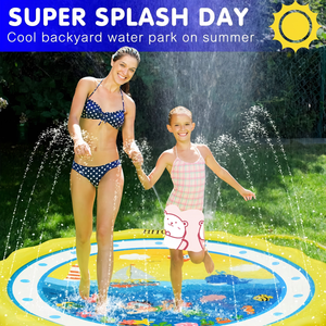 Piscina de Chapoteo con Borde Amarillo para Niños y Mascotas, Diversión Acuática de Verano en el Patio Trasero - Product Image 5