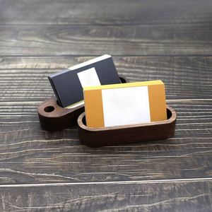 Wood Business <b>Card</b> Holder <b>Box</b> Desktop Wooden <b>Card</b> Display Stand - Product Image 6
