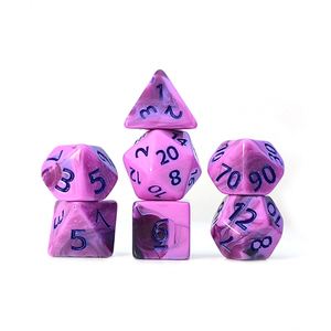 Juego de Dados Acrílicos Morados de Alta Calidad para Juegos de Rol Poliédricos DND - Product Image 1