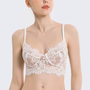 Soutien-gorge sexy en dentelle à armatures sans rembourrage pour femme, type caraco - Product Image 1