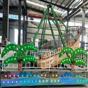 Manège Mini <span class=keywords><strong>Bateau</strong></span> Pirate en Fibre de Verre pour Enfants, Utilisation Intérieure et Extérieure, Sûr et Amusant - Product Image 4
