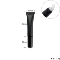 Vente en gros 15ML /20ML Tubes à presser pour brillant à lèvres Tube de lotion pour brillant à lèvres noir de marque privée emballage vide