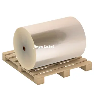 Prix bon marché usine vente en gros blanc mat sans bois Labelstock rouleau de papier autocollant auto-adhésif rouleau Jumbo