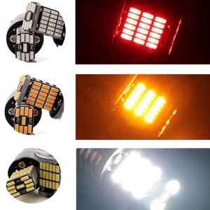 Ba15s 1156 הוביל הנורה canbus 1157 הוביל אות אור 6000k 12v 4014 45smd אוטומטי בלם הפוך מנורות רכב אביזרים