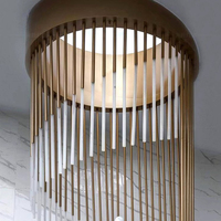 Luminaire LED moderne de décoration d'intérieur en tube acrylique de luxe pour le hall de l'hôtel CEILINX Plafonniers d'intérieur longs