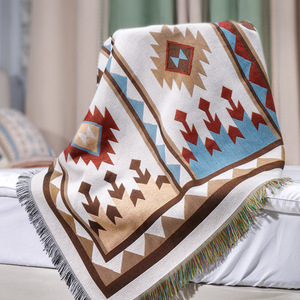 Manta Personalizable <span class=keywords><strong>de</strong></span> Estilo Europeo y Americano, Tejida en Poliéster y Algodón con Doble Jacquard y Letra F, Portátil y Usable - Product Image 2