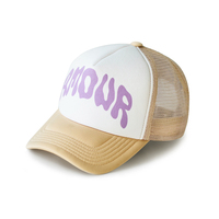 Casquette de baseball respirante à 5 panneaux avec logo personnalisé en mousse, dos en maille et fermeture snapback, bicolore, idéale pour les cadeaux d'entreprise