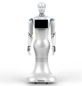 AI humanoiden service roboter autonomen mall zentrum willkommen service roboter
