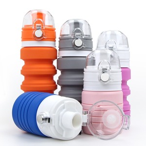 Botella Deportiva de Silicona Plegable de 400 ml, Tapa a Prueba de Fugas con Rosca, Libre de BPA, Ecológica, Ligera, Reutilizable, para Beber Directamente - Product Image 2