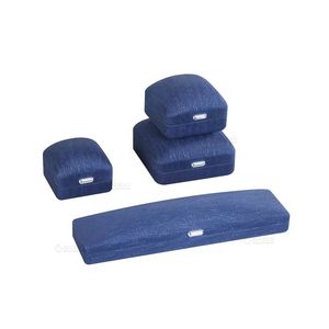 Venta Directa de Fábrica al por Mayor, Caja de Joyería Azul y Roja, Caja con Logotipo Personalizado - Product Image 2