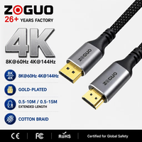 Câble DP vers HDMI 4K120Hz plaqué or, adaptateur DP vers HDMI, coque en aluminium, blindage en feuille tressée pour ordinateur portable, HDTV, moniteur, téléviseur