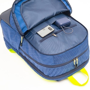 Lightweight Versatile <b>Backpack</b> Rhombus Grid Multi-functional Student <b>School</b> Bag Casual Bag Blue <b>Large</b> Capacity Short Trip - Product Image 6