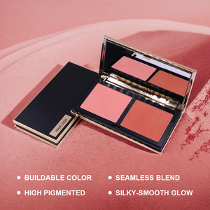 Custom Logo Silky Soft Texture Face <strong>Blushes</strong> Dual Color Vegan Natural <strong>Matte</strong> <strong>Blush</strong> Palette - Product Image 5