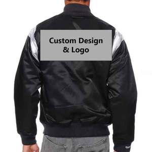 Veste en satin pour homme Trex Exports, style mash-up, col montant, fermeture à un bouton, rembourrage en coton, style streetwear pour l'hiver - Product Image 1