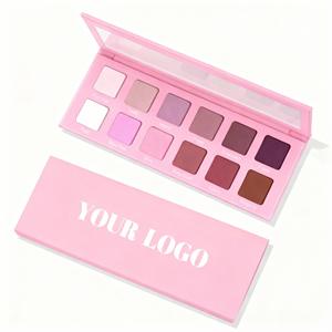 Palet <span class=keywords><strong>Eyeshadow</strong></span> Mineral berpigmen tinggi 12 warna polesan metalik berkilau palet rias kustom OEM untuk kosmetik grosir - Product Image 6