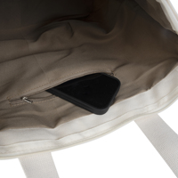 Sac fourre-tout innovant en coton recyclé ODM avec poche intérieure, sac de courses multifonctionnel en toile écologique pour agences de branding