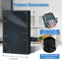 Sacs sous vide jetables en nylon/PE transparent noir pour la préparation des repas, 15x20cm, pour sushi et nourriture pour animaux de compagnie