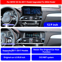 ZWNAV 12.9 pouces écran Android 13 Carplay pour BMW X3 X4 2011-2017 autoradio GPS Navi lecteur multimédia voiture stéréo plus grand écran