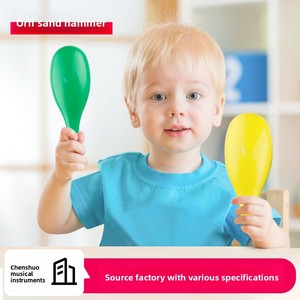 Fourniture en gros <span class=keywords><strong>de</strong></span> percussion Orff : Grande <span class=keywords><strong>boule</strong></span> <span class=keywords><strong>de</strong></span> <span class=keywords><strong>sable</strong></span> ovale en plastique pour enfants, pour la stimulation visuelle, la préhension et la coordination œil-main - Product Image 3