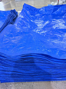 Bâche en PE robuste HQ (Bleu/Orange) – Résistante à l'eau, écologique, anti-UV, coupe-vent, tissée, pour camion industriel, personnalisable - Product Image 2