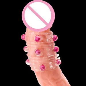 Kunststoff Penis Ring Hahn Ärmel für männliche Erektion Abdeckung Kondome G-Punkt stimulieren erotische intime Gummi Penis Ärmel Sexspielzeug
