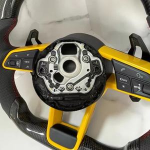 Volante de cuero de fibra de carbono para <span class=keywords><strong>Audi</strong></span> R8 Tt Mk2 Mk3 B8 RS TTS Ttrs <span class=keywords><strong>Rs3</strong></span> Rs6 RS4 RS5 RS7 A3 D3 A4 A5 A6 C6 A7 A8 Q3 Q5 Q7 - Product Image 6