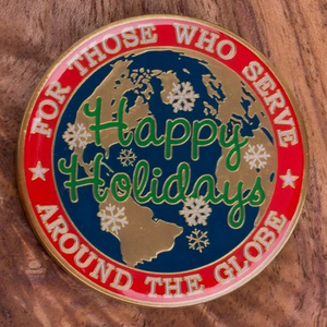 Logo personalizzato personalizzato delicato colorato natale felice vacanza in metallo sfida le vendite di monete - Product Image 1