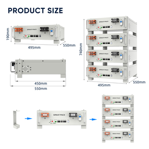 Batería Solar de 5.12kwh, 51.2v 100ah, Sistema de Almacenamiento de Energía de Litio para Rack de Servidores GP-OM100, Batería Solar de 5.12kw - Product Image 1