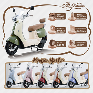 Motocicleta Scooter Eléctrica de 1000W 60V 72V 20AH, Precio de Fábrica, en Oferta, Scooter Urbano Moderno para la Familia - Product Image 2