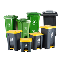 Fabricant chinois de poubelles 120L/240L/660L/1100L, poubelle mobile en plastique HDPE pour extérieur, rue, avec roulettes
