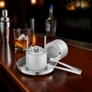 Kit de prensa de hielo de diamante, máquina de hacer hielo reutilizable de acero inoxidable para whisky, cócteles, herramientas de bar - Product Image 2