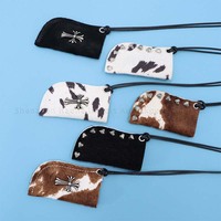 Pochette à bijoux et maquillage, porte-clés, étui à rouge à lèvres en cuir pour voyage