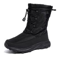 Bottes de neige mi-mollet pour femmes personnalisées originales vente en gros de bottes de neige pour femmes noires antidérapantes et imperméables de haute qualité chaussures d'hiver