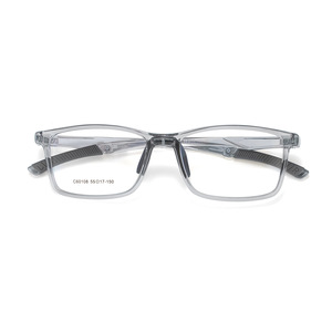 Monture de lunettes rectangulaire C60108, monture intégrale en résine, résistante aux chocs, unisexe pour adultes et adolescents - Product Image 1