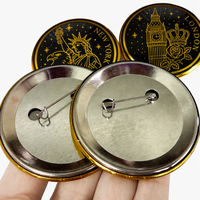 Badges en métal personnalisés en gros avec logo imprimé, badges en étain pour usage professionnel ou personnel, fabriqués en usine OEM