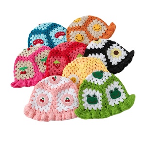 Nuevo Sombrero de Pescador con Volantes Estilo Japonés, Transpirable, con Botones, Diseño de Dibujos Animados, Lindo, Dulce y Delicado, Tejido a Mano, Calado - Product Image 1