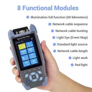 เครื่องทดสอบไฟเบอร์ออปติกแบบมือถือ NK3200D Mini OTDR 1310/1550nm 24/22dB มัลติฟังก์ชั่น พร้อมมิเตอร์วัดกำลังแสง - Product Image 4