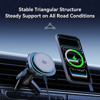 Support de charge magnétique sans fil pour voiture Ql2.2 25W avec ventilateur de refroidissement TEC, support de téléphone magnétique sans fil pour voiture, vente en gros OEM
