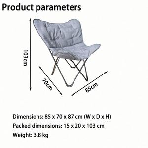 Comfortable Soft <b>Padded</b> Cotton Furniture Removable and Washable <b>Folding</b> <b>Chair</b> - Product Image 2