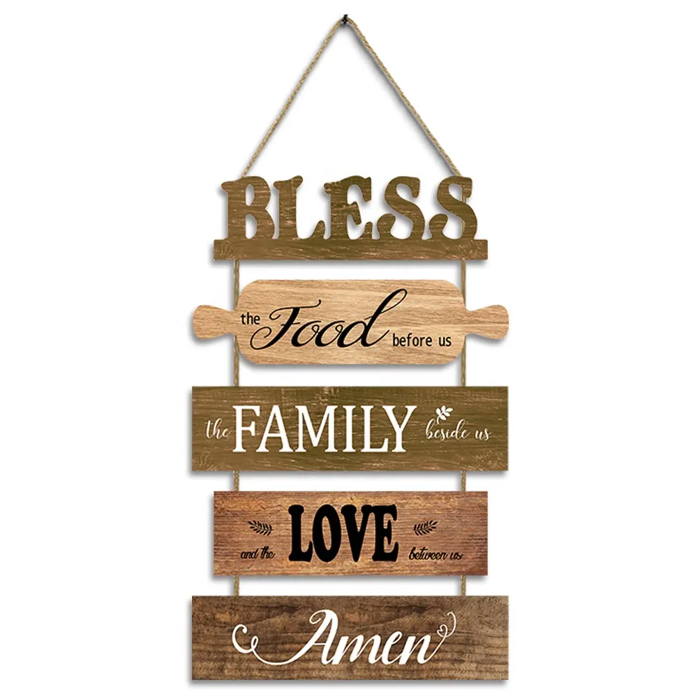 Customized Wooden Crafts Name Sign for Wall Decoration Home Decoration Wood Painted Decoration Slogan Design En Bois Letters