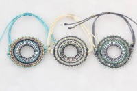 Bracelet vintage classique de style ethnique d'Asie occidentale, grand cercle, résine, perles de riz Miyuki, tissé à la main, personnalisable