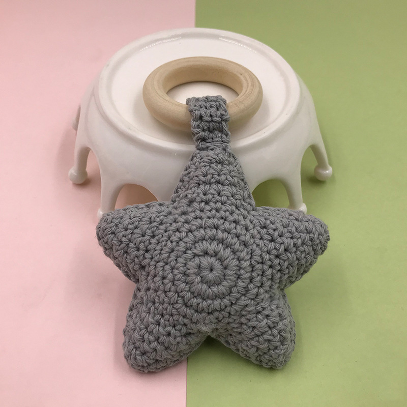 Детские игрушки Amazon, зажим для коляски, подвесной набор цепочек для прорезывания зубов и соски, детская деревянная мультяшная коляска, набор мобильных игровых цепочек для кровати