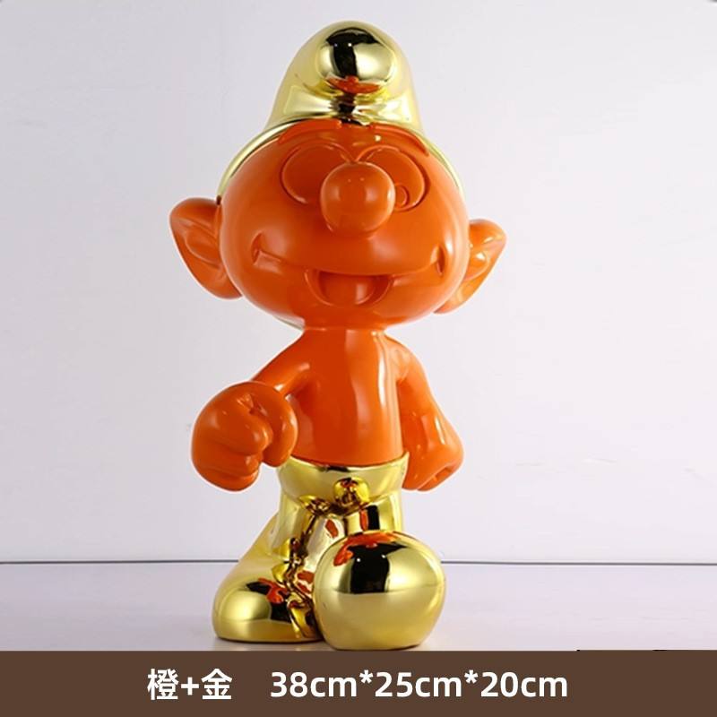 Schtroumpfs = pu placage d'or orange